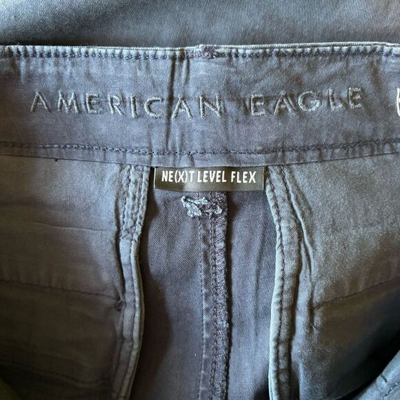 American Eagle Next Level Flex Classic Lived In Chino Shorts Blue Size 26 - Picture 5 of 7